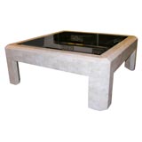 Coffee Table in Fossilized Coral in the Manner of Karl Springer
