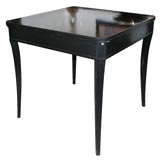 Game Table in Black Lacquer with Sculptural Legs