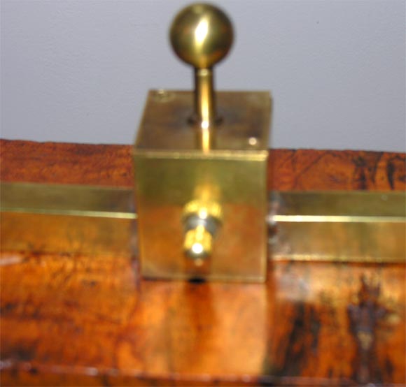 Brass Pair of 1950s Architectural Table Lamps