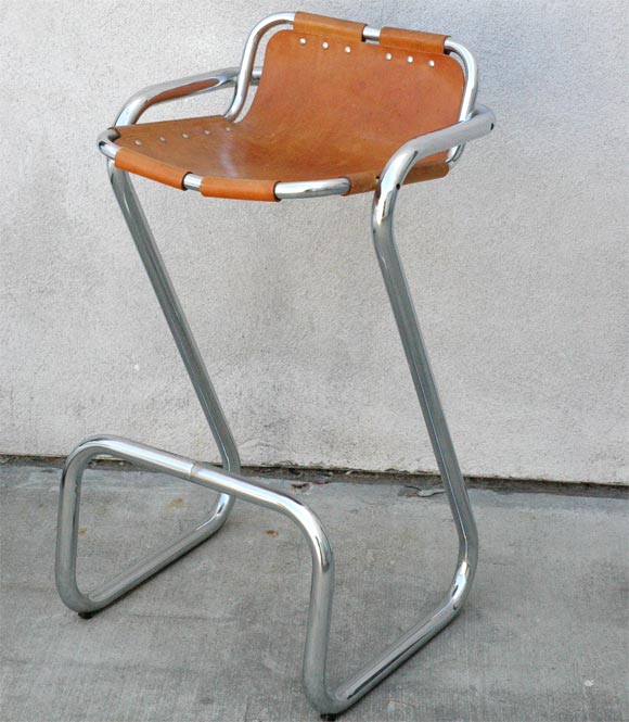 Set of Three Charlotte Perriand Barstools