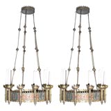Pair of Gothic Candle Chandeliers