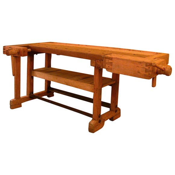 19th Century Hardwood Work Bench
