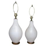 Pair of pottery lamps by Lee Rosen