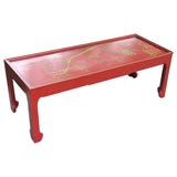 Chinese  Red Lacquer Coffee Table