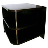 A Three Tiered Art Deco Corner Table in Macassar Ebony