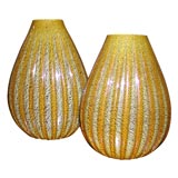 A Pair of Murano Glass Art Deco Vases