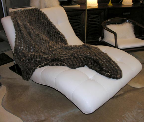 Mink throw. Orig. price $1900, now $1500. Mahogany color available.