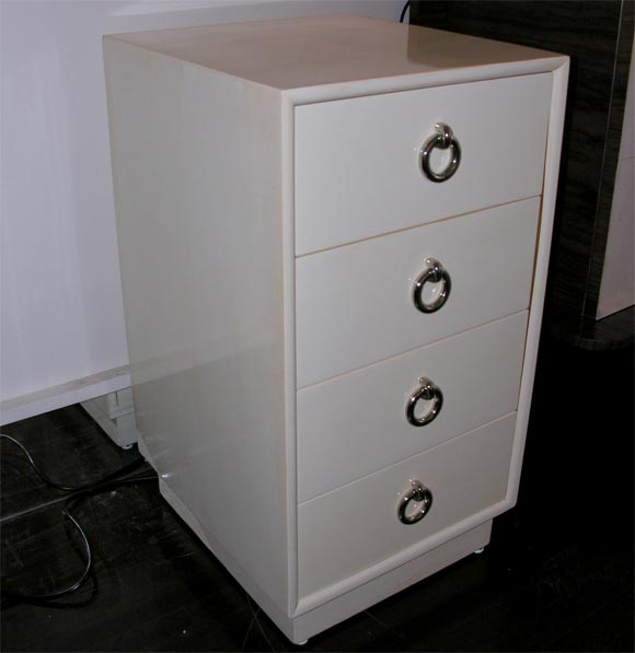 white lacquered chest by Robsjhon gibbings