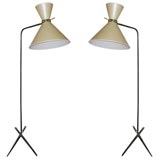 Vintage pair of Mathieu floor lamps