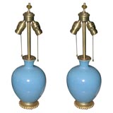 Vintage Pair of French 24k Gilt Bronze Lamps