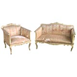 Italian Marquise Chair and Settee