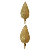 #3602 Murano Glass 'Leaf' Sconces