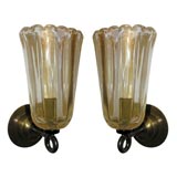 #3633-34 Group of 4 Murano Glass Sconces