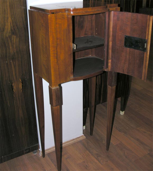 Mahogany Art Deco Jewelry Cabinet, after Ruhlmann For Sale