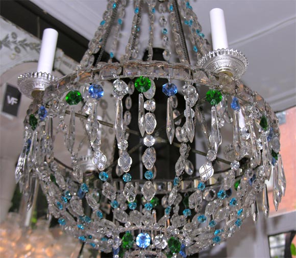 19th Century French Bronze and Crystal Chandelier
