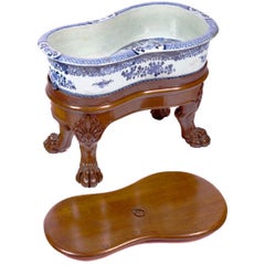 19th Century English Export Blue and White Bidet