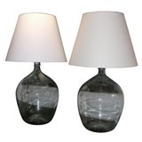 Pair of Large Bottle Lamps