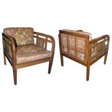 Pair of French Colonial Lounge Chairs