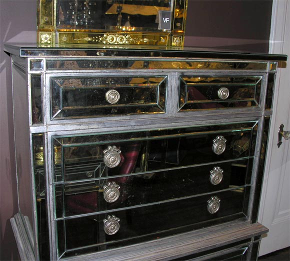 mirrored highboy dresser