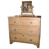 Regency Painted Chest of Drawers with Faux Bamboo Mirror