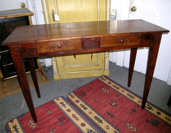 Antique French Cherry Two Drawer Server