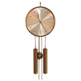 Vintage Brass and Brushed Steel Wall Clock