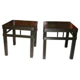 Black Laquer end tables