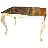 Eglomise Mirrored Top French Table