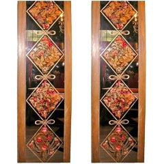 Pair of Signed and Dated Eglomise Panels 1