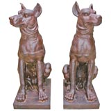 Pair of Cast Iron Dogs