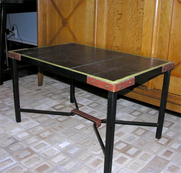rare coffee table by Jacques Adnet
