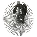 Vintage wire bronze Mephisto head