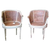 Antique Pair 19thc. Painted and Caned Chairs
