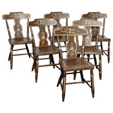 Set of Six Painted Chairs