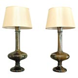 Antique Pair of Tiffany Style Lamps