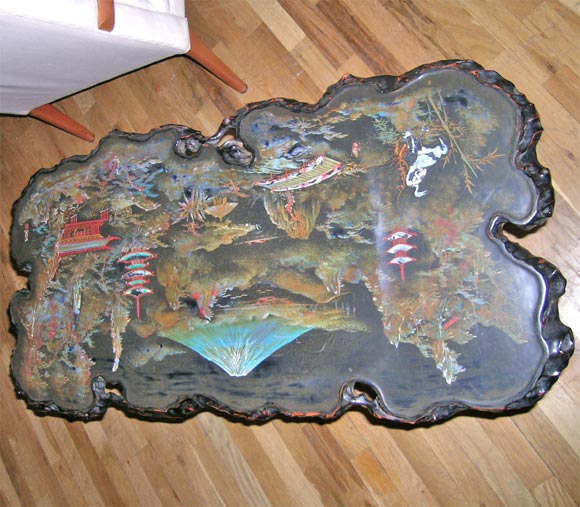 chinese coffee table mother of pearl