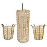 2 Lobmeyr Crystal  Wall Sconces and Ceiling light