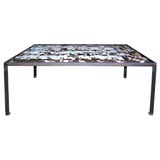 Painted French Iron Gate made into coffee table