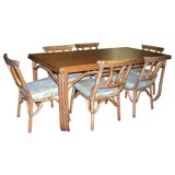Bamboo Table with Six Chairs