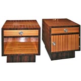 Pair of small Zebrano wood Cabinets