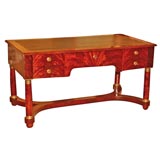 Burl Mahogany Bureau Plat