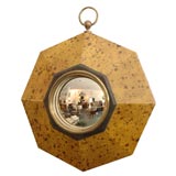 Vintage Hollywood Regency Leather Mirror