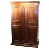 Italian Walnut Four Door Cabinet.