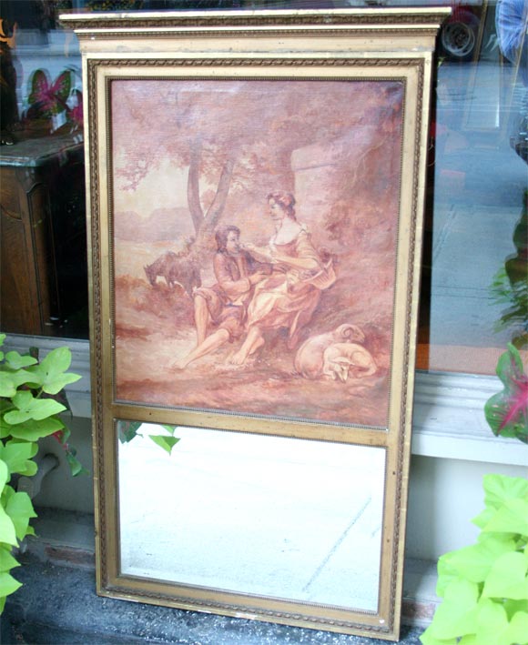 A Louis XVI Style Giltwood Trumeau.