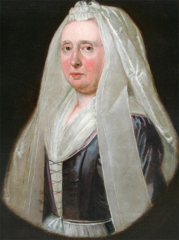 European 18th Century Dutch Portrait of Mrs. Victoria Walsh For Sale