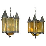 Pair of Gothic style  lanterns