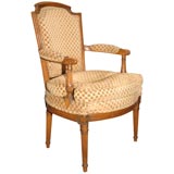 Louis XVI period  fauteuil  walnut