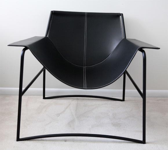 Black Leather Club Chair by Tom Ford for GUCCI 3