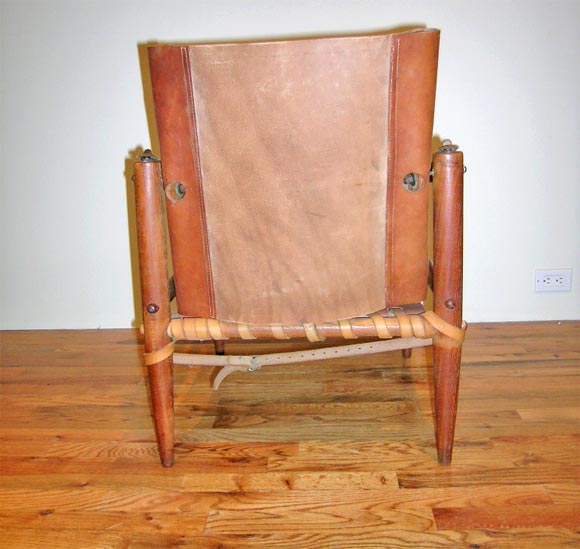 Mid-20th Century Erno Goldfinger Campaign Chair and Ottoman