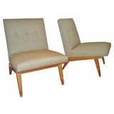 Pair of Jens Risom Armless Lounge Chairs